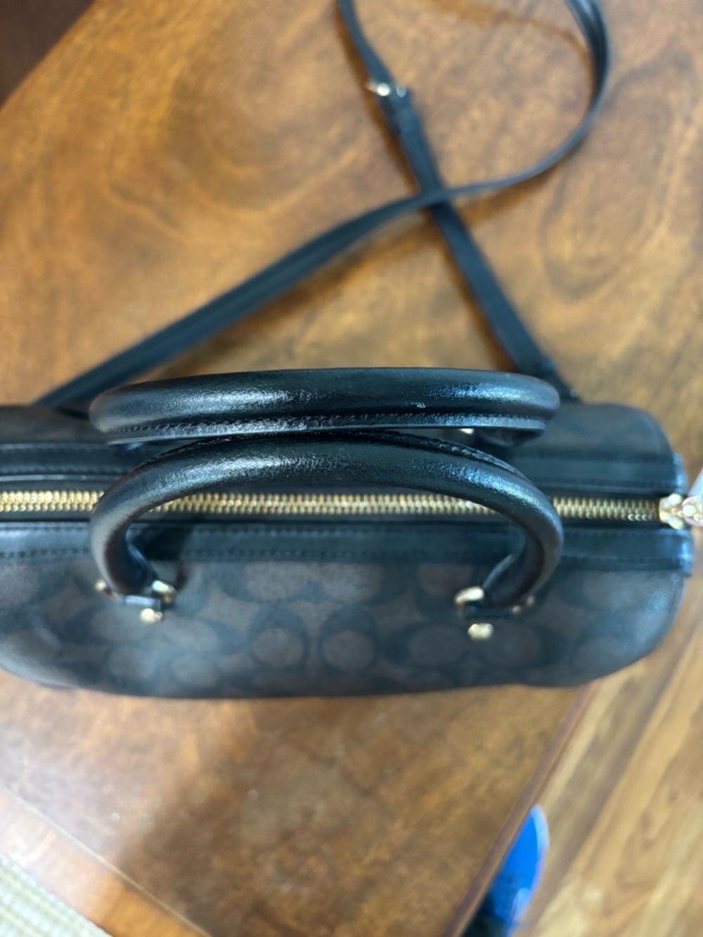 Coach Rowan Satchel in signature brown and black coated canvas - Picture 10 of 16